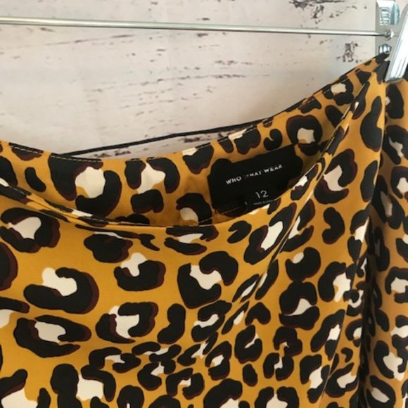 Who What Wear asymmetrical leopard midi skirt - Picture 5 of 6